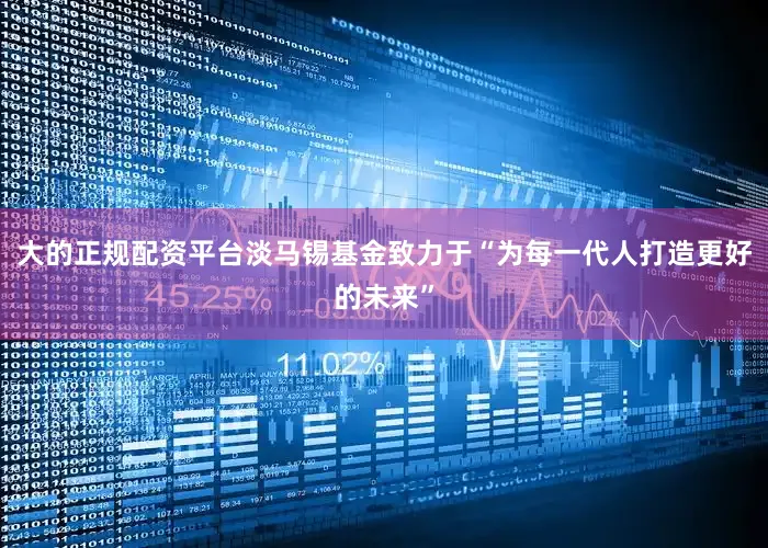 大的正规配资平台淡马锡基金致力于“为每一代人打造更好的未来”